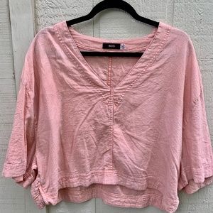 Urban Outfitters BDG Sz L Linen V-Neck Slouch Top